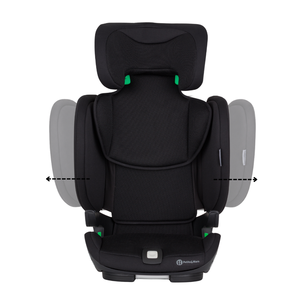 PETITE&amp;MARS Autosedačka Elite Fix Pro i-Size Coal Black Air 100-150 cm (15-36 kg)
