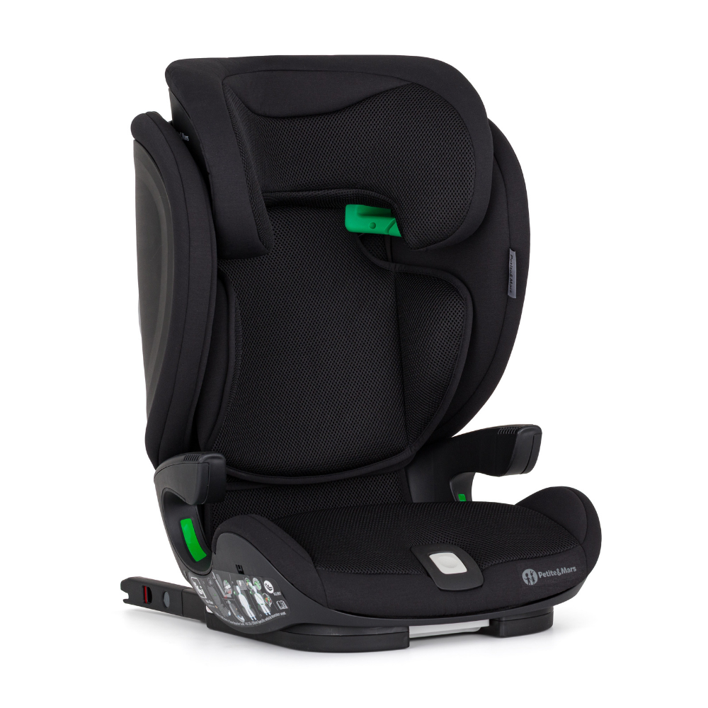 PETITE&amp;MARS Autosedačka Elite Fix Pro i-Size Coal Black Air 100-150 cm (15-36 kg)