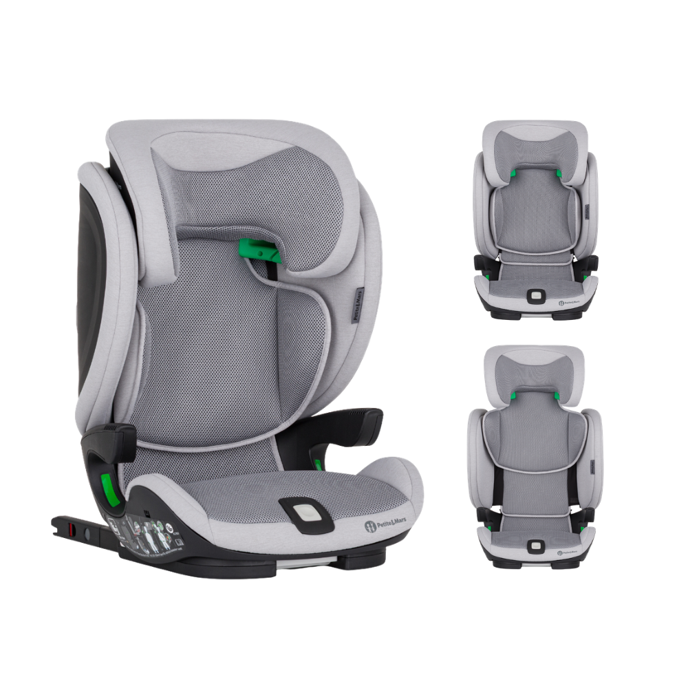 PETITE&amp;MARS Autosedačka Elite Fix Pro i-Size Gentle Grey Air 100-150 cm (15-36 kg)