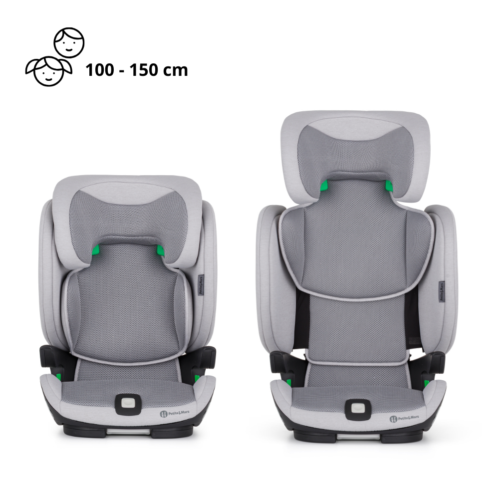 PETITE&amp;MARS Autosedačka Elite Fix Pro i-Size Gentle Grey Air 100-150 cm (15-36 kg)
