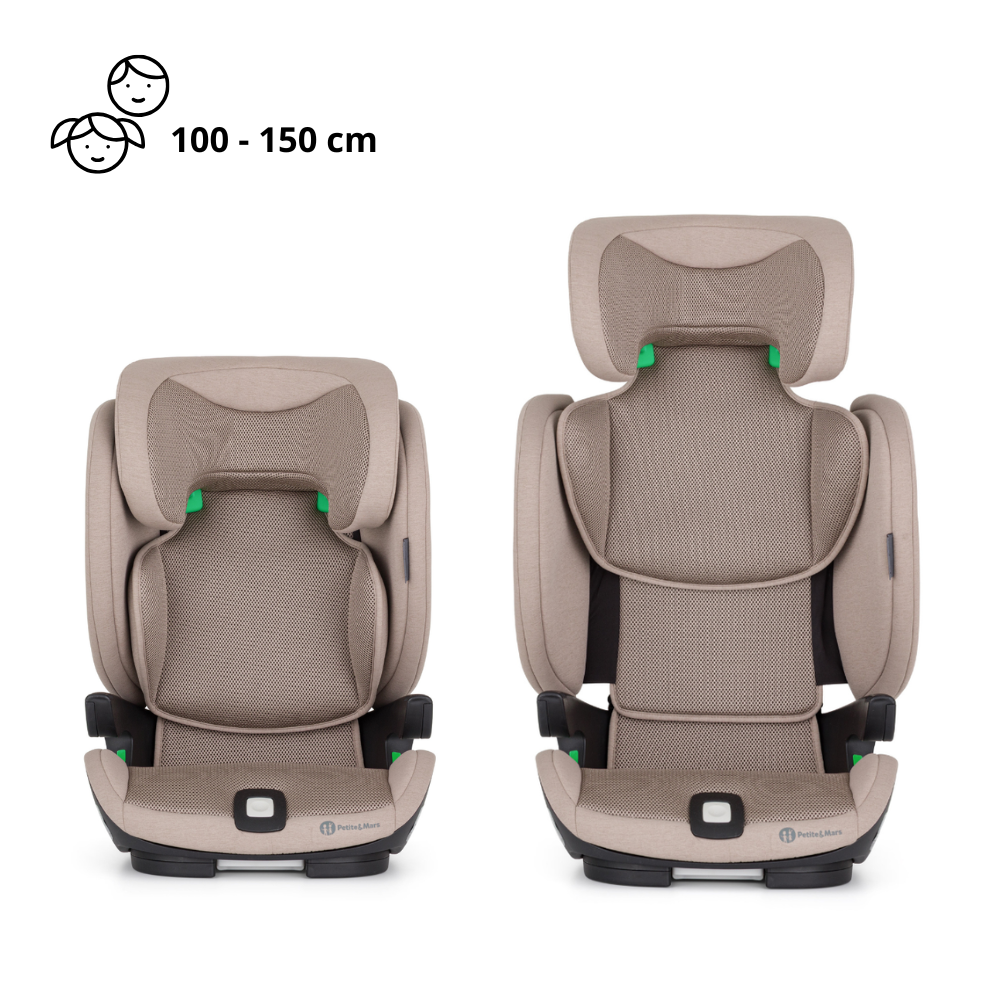 PETITE&amp;MARS Autosedačka Elite Fix Pro i-Size Tan Brown Air 100-150 cm (15-36 kg)