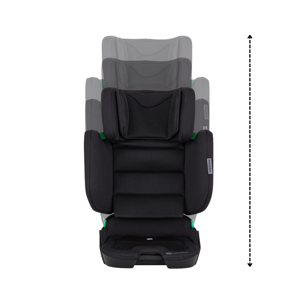 PETITE&amp;MARS Autosedačka Flex Pro i-Size Coal Black Air 100-150 cm (15-36 kg)