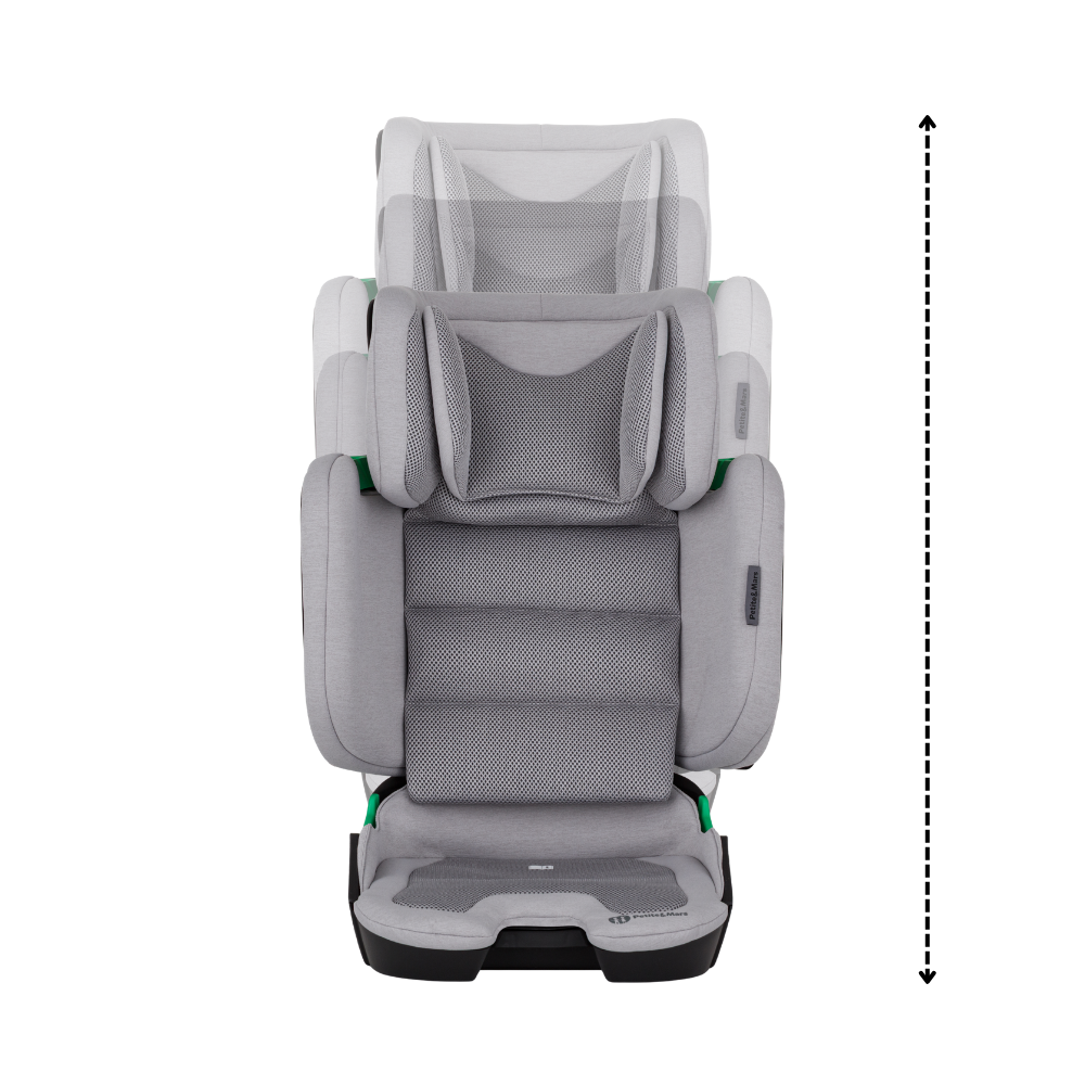PETITE&amp;MARS Autosedačka Flex Pro i-Size Gentle Grey Air 100-150 cm (15-36 kg)