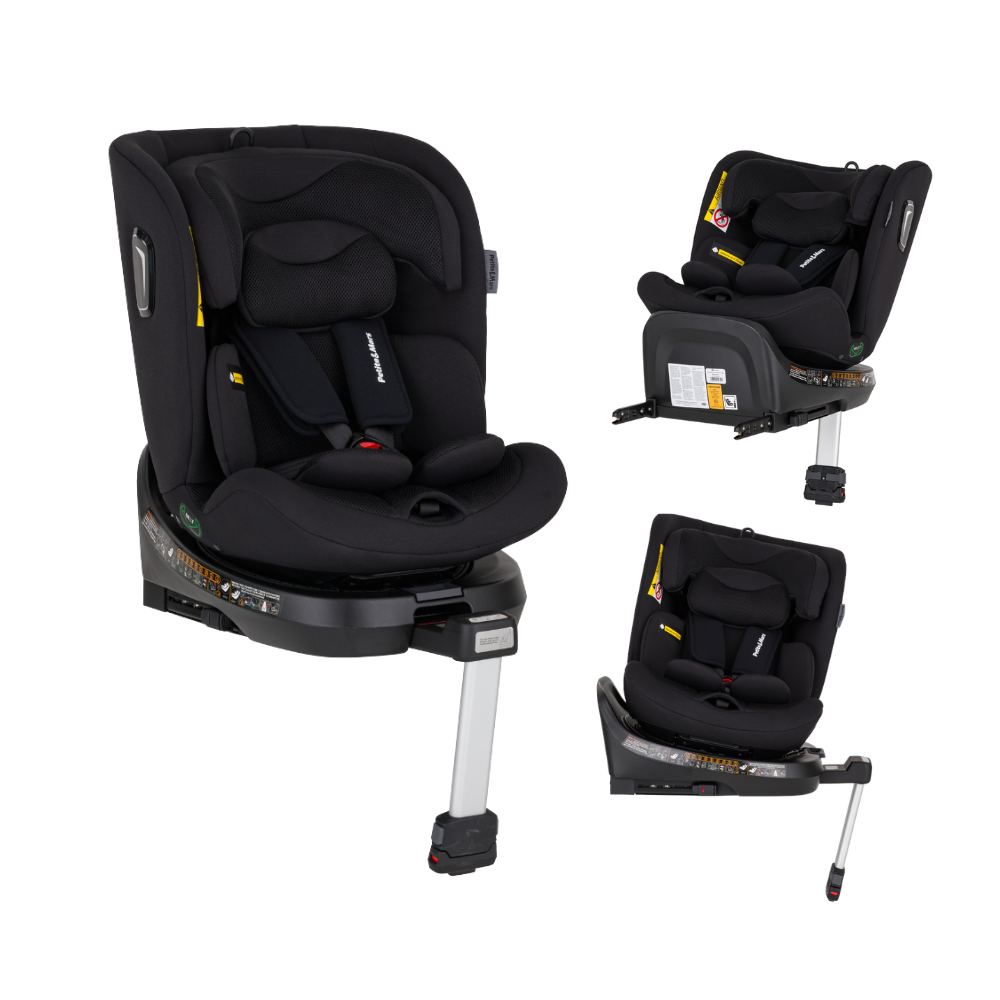 PETITE&amp;MARS Autosedačka Twistguard Pro i-Size Coal Black Air 40-150 cm(0-36 kg)