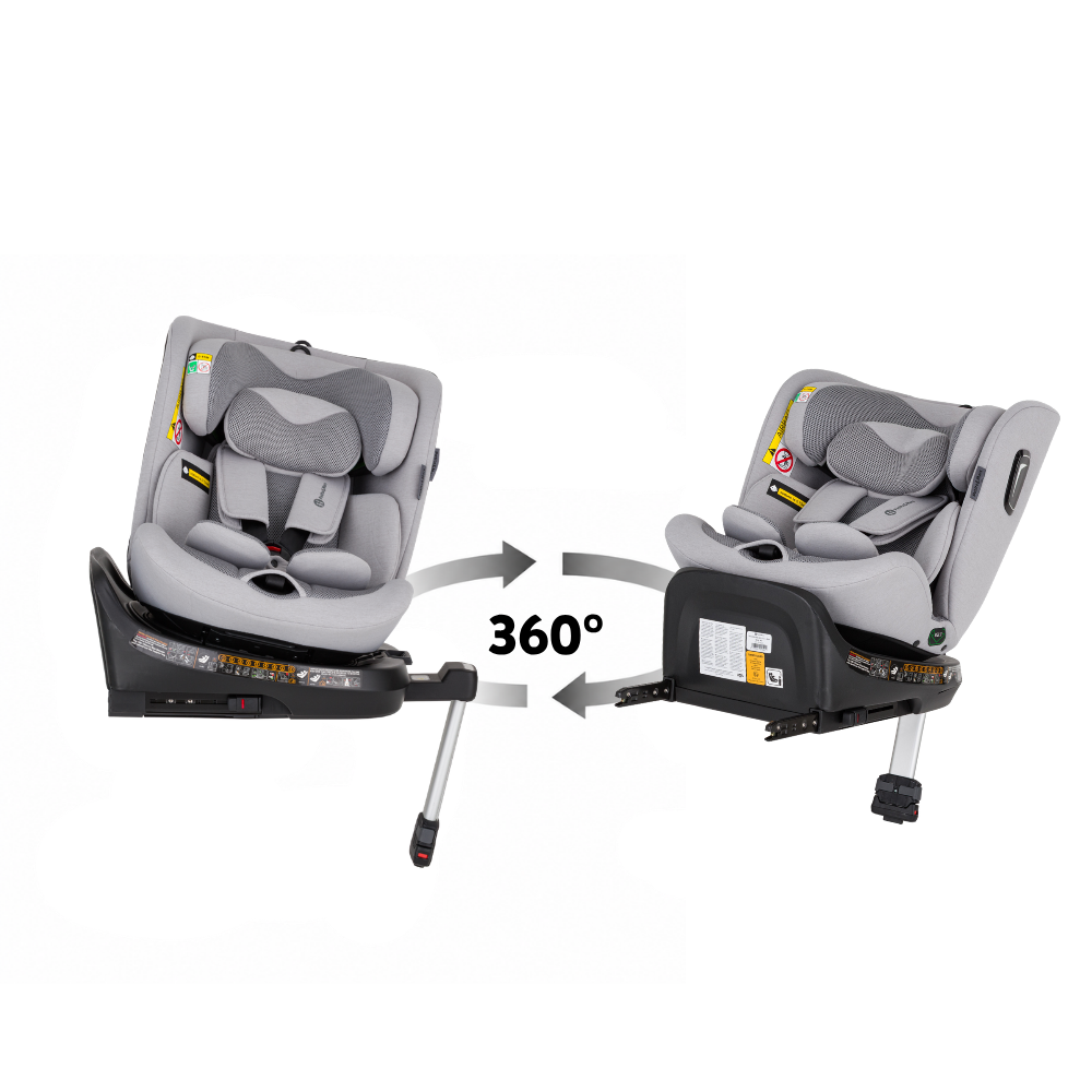 PETITE&amp;MARS Autosedačka Twistguard Pro i-Size Gentle Grey Air 40-150 cm(0-36 kg)
