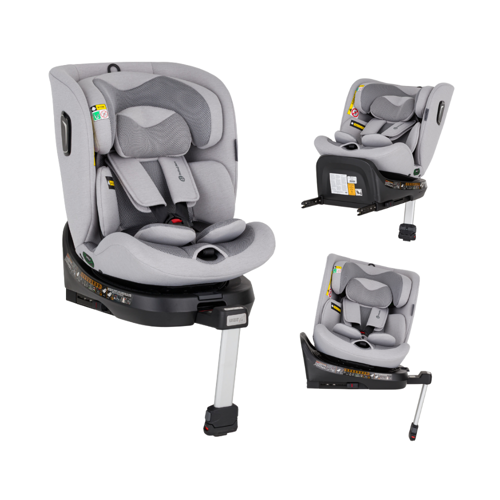 PETITE&MARS Autosedačka Twistguard Pro i-Size Gentle Grey Air 40-150 cm(0-36 kg)