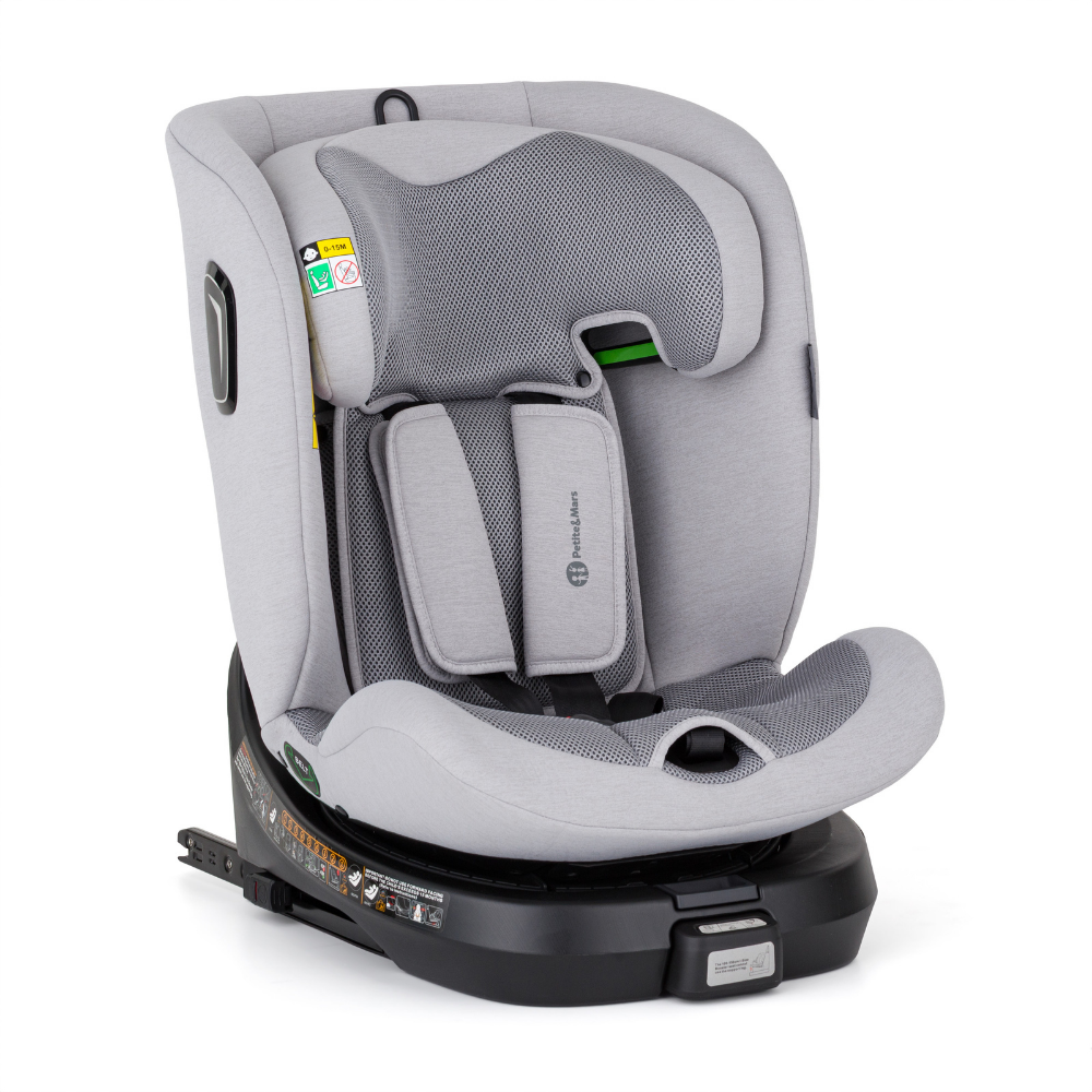 PETITE&amp;MARS Autosedačka Twistguard Pro i-Size Gentle Grey Air 40-150 cm(0-36 kg)