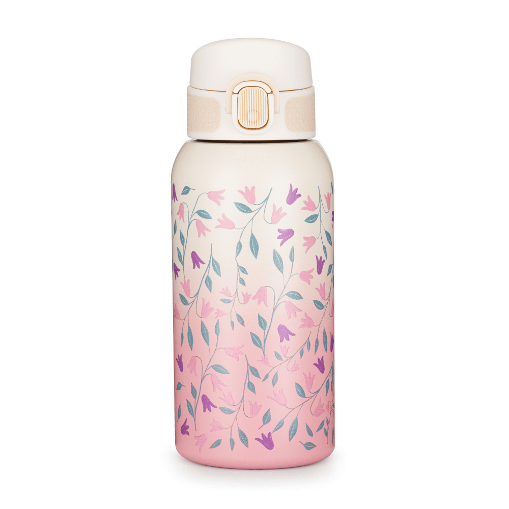 PETITE&amp;MARS Fľaša nerezová termo s náustkom 500 ml Delicate Flowers 36m+