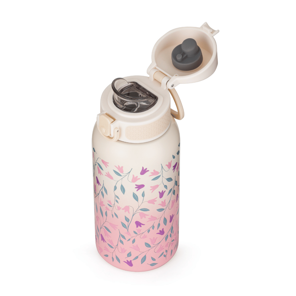 PETITE&amp;MARS Fľaša nerezová termo s náustkom 500 ml Delicate Flowers 36m+
