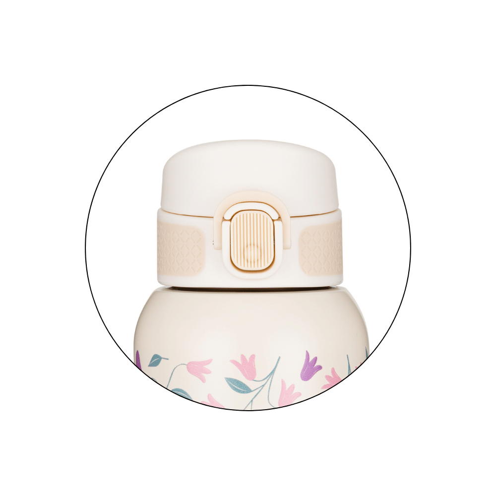 PETITE&amp;MARS Fľaša nerezová termo s náustkom 500 ml Delicate Flowers 36m+