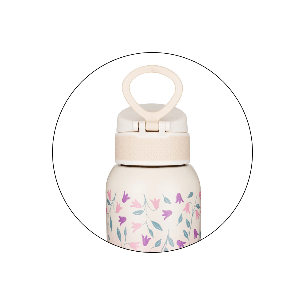 PETITE&amp;MARS Fľaša nerezová termo s náustkom 500 ml Delicate Flowers 36m+