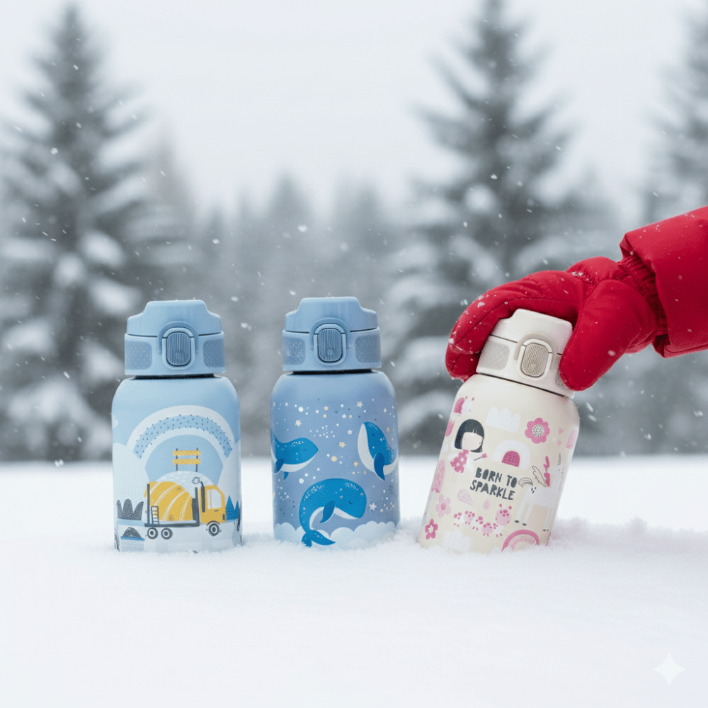 PETITE&amp;MARS Fľaša nerezová termo so slamkou 350 ml Twinkling Fairy 12m+
