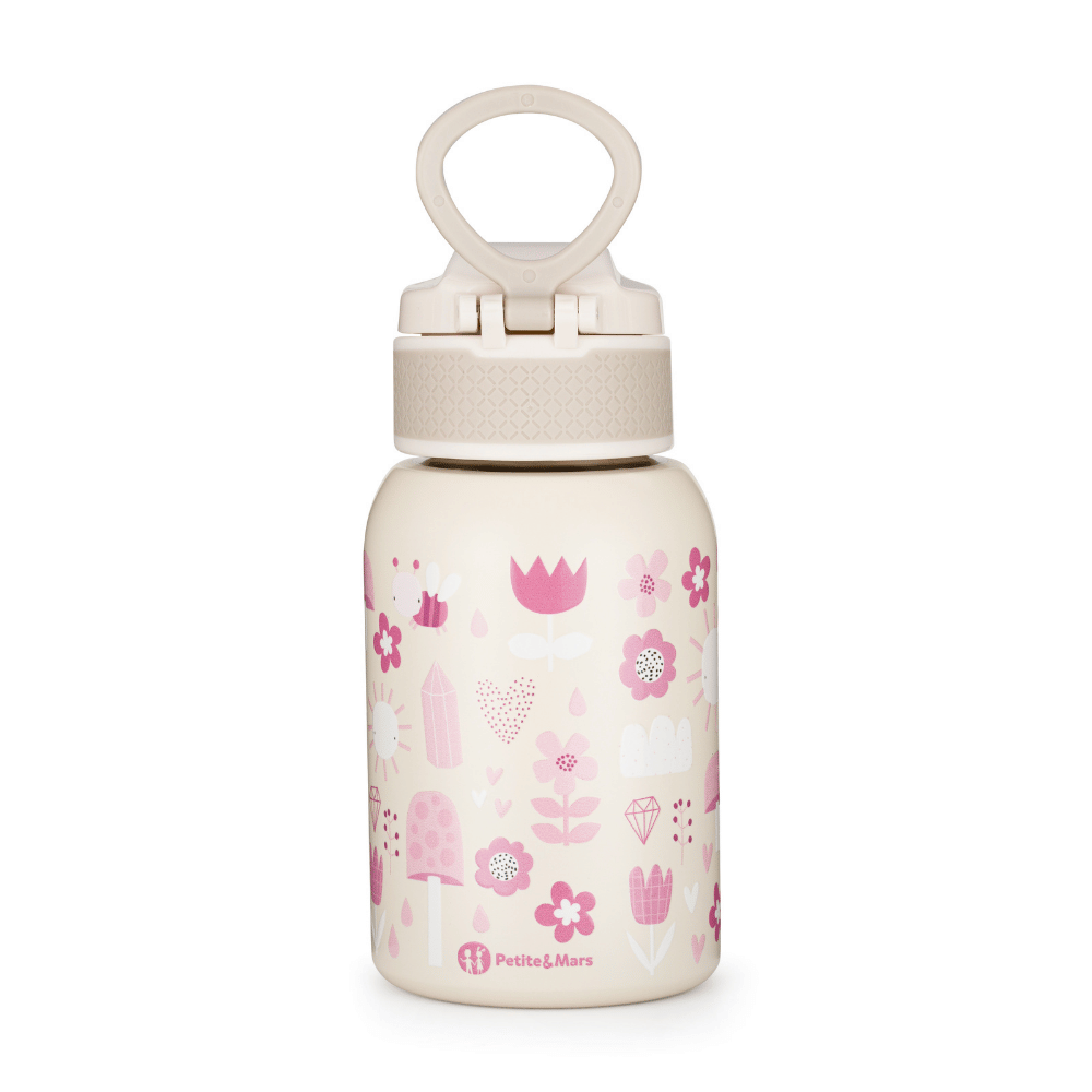 PETITE&amp;MARS Fľaša nerezová termo so slamkou 350 ml Twinkling Fairy 12m+