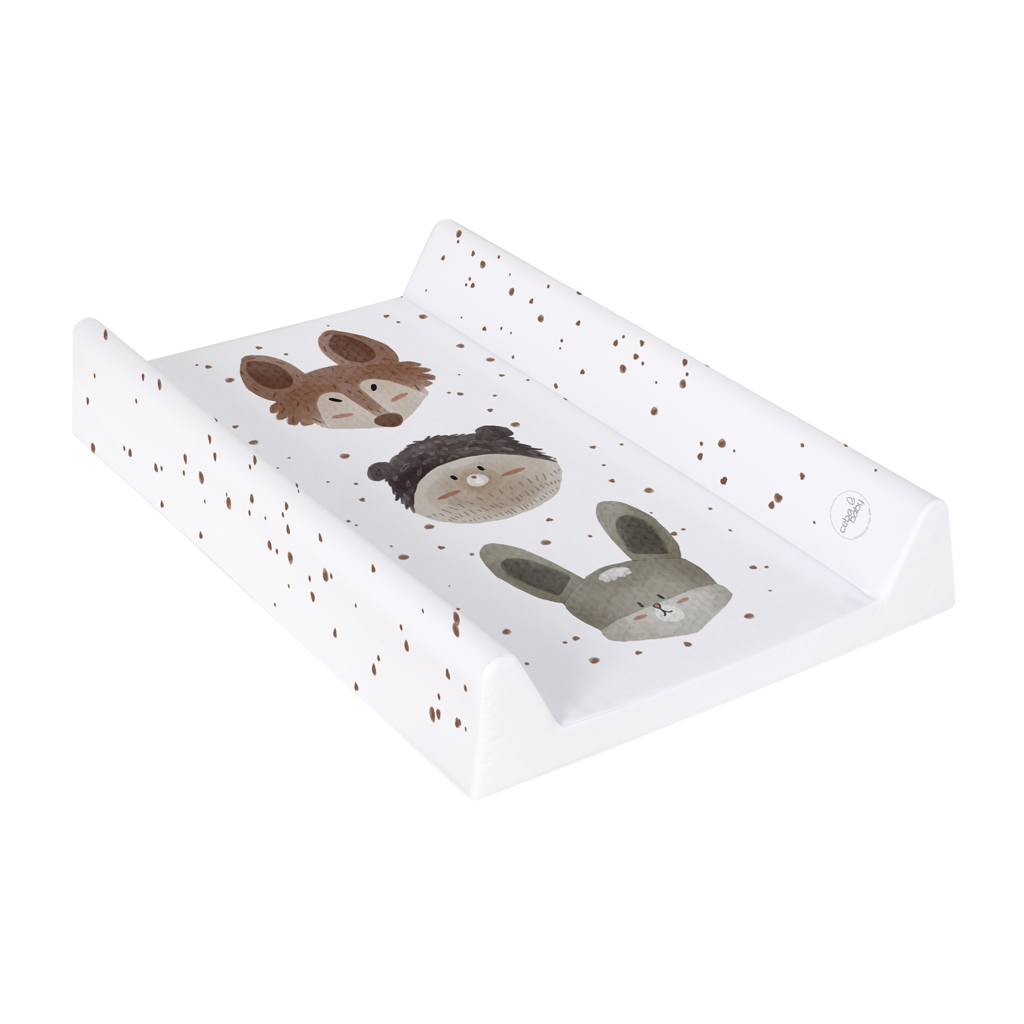 CEBA BABY Podložka prebaľovacia 2-hranná s pevnou doskou (50x70) Ultra Light Cute Animals