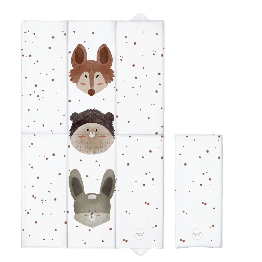 CEBA BABY Podložka prebaľovacia cestovná (80x50) Basic Cute Animals