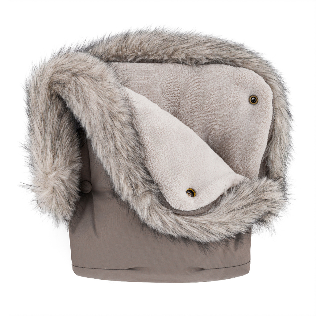 PETITE&amp;MARS Rukávnik / rukavice Furry Mocha Mousse