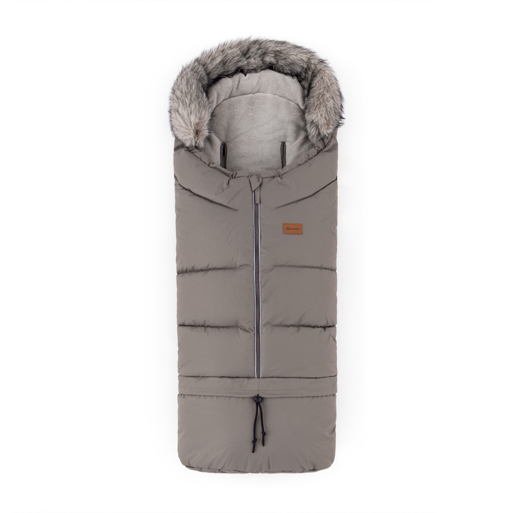 PETITE&amp;MARS Set zimný fusak Arctic 4v1 + rukavice na kočík Furry Mocha Mousse