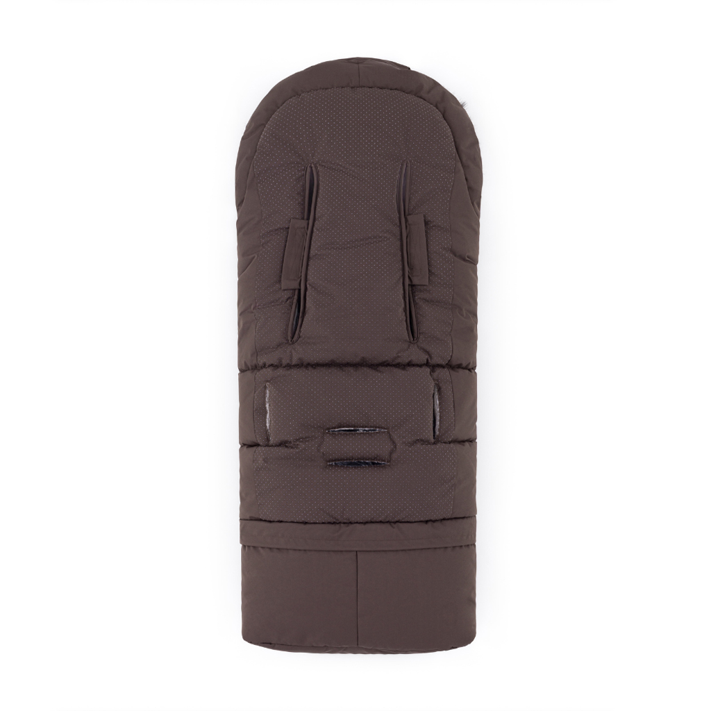 PETITE&amp;MARS Set zimný fusak Arctic 4v1 + rukavice na kočík Furry Rich Brown