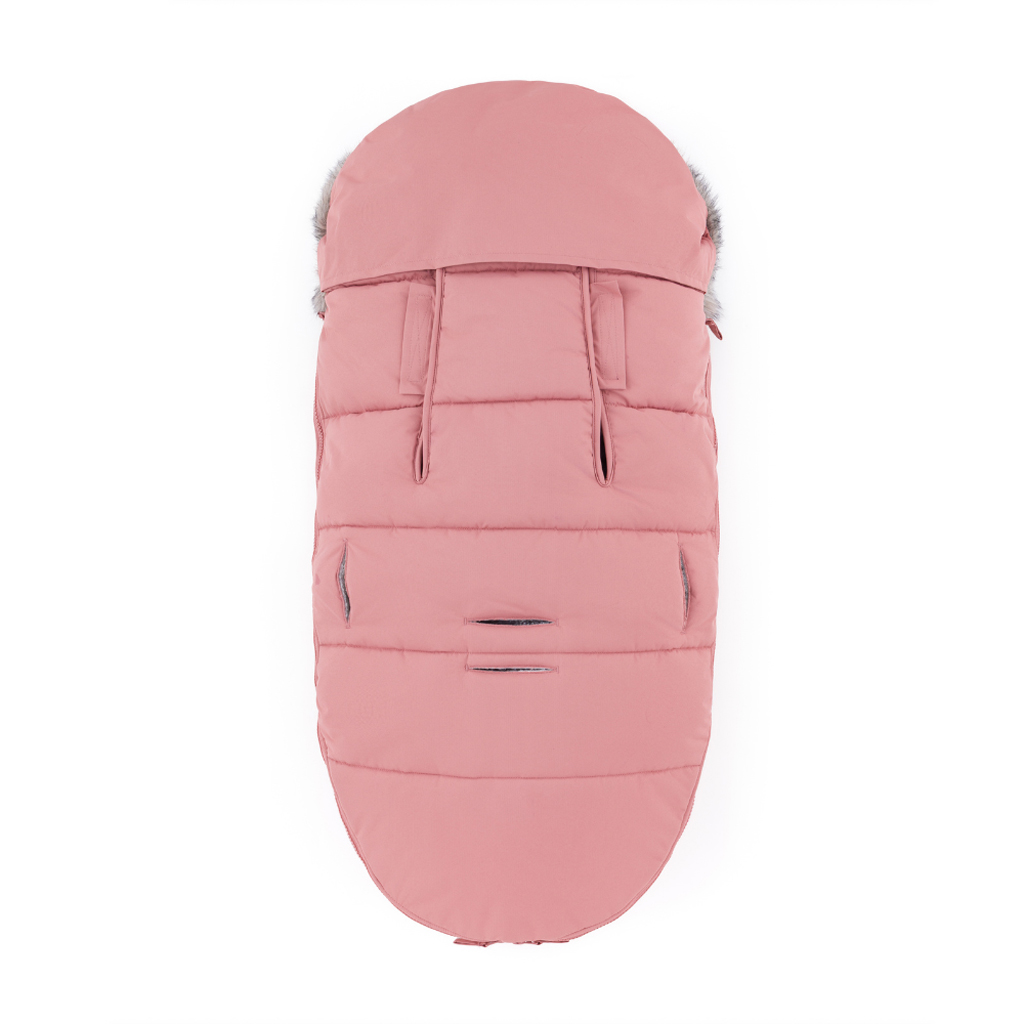 PETITE&amp;MARS Set zimný fusak Comfy 4v1 + rukavice na kočík Furry Old Rose