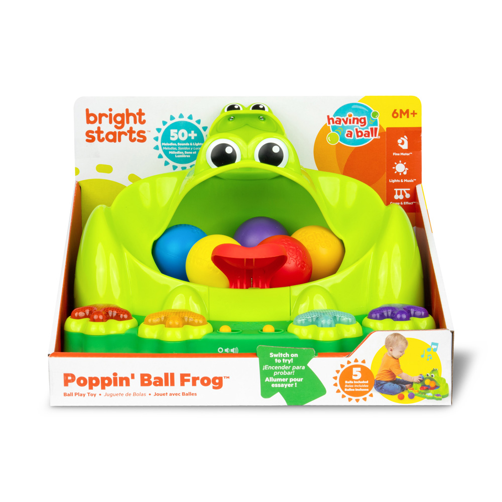 BRIGHT STARTS Hračka interaktívna Poppin' Ball Frog™  6m+