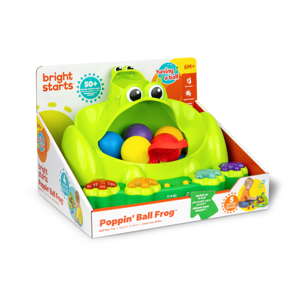 BRIGHT STARTS Hračka interaktívna Poppin' Ball Frog™  6m+