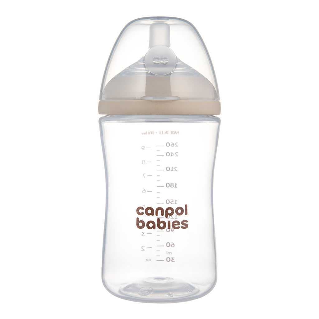 CANPOL BABIES Fľaša antikoliková Natural shape 260ml