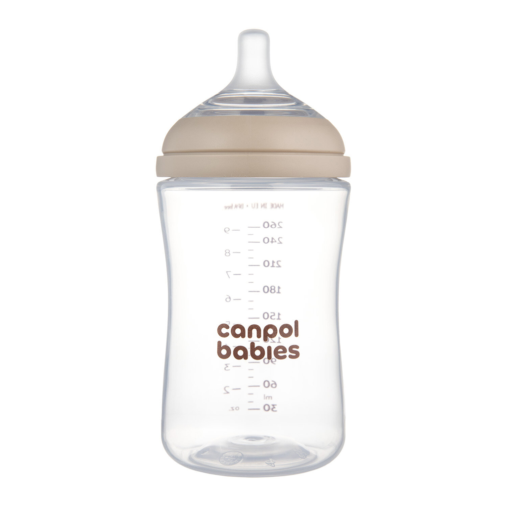 CANPOL BABIES Fľaša antikoliková Natural shape 260ml