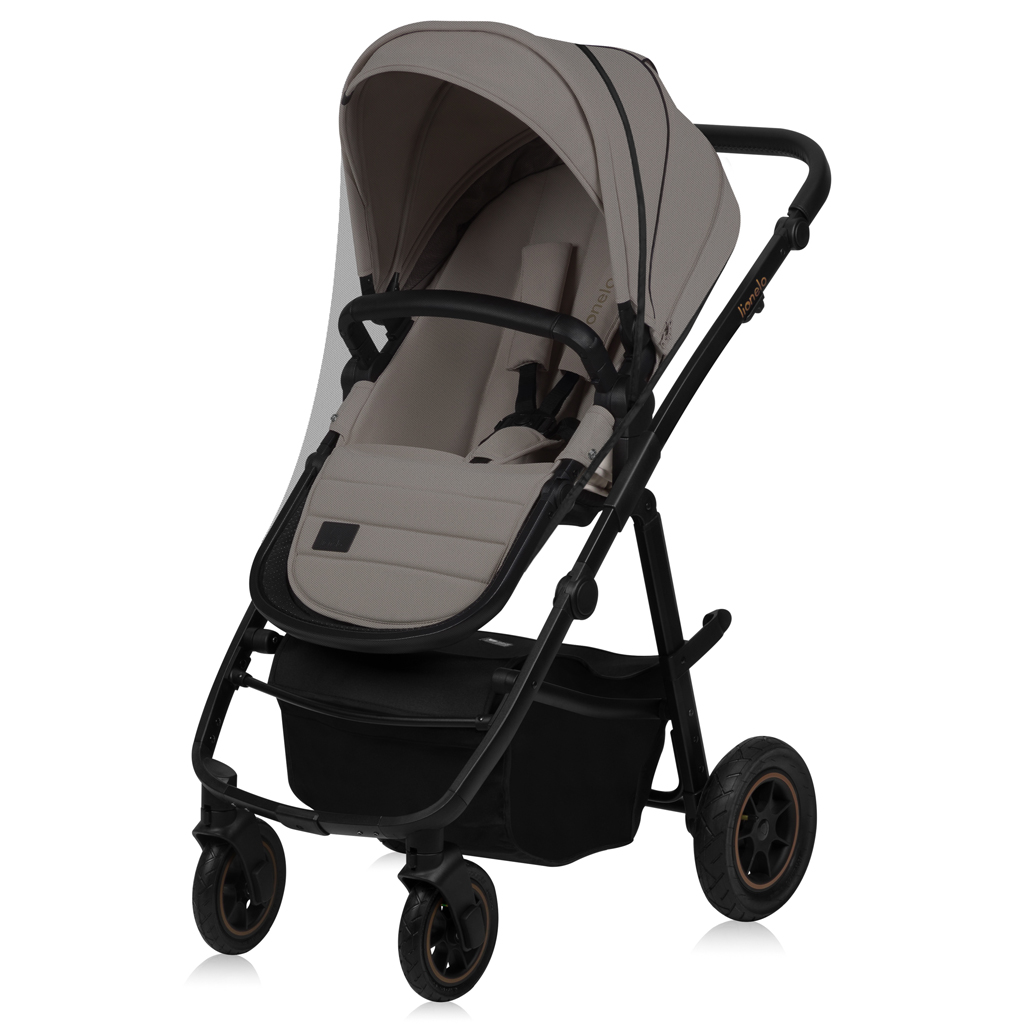 LIONELO Kočík kombinovaný Amber Plus 3v1 Beige Sand