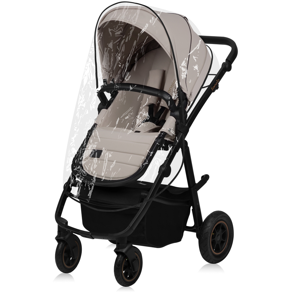 LIONELO Kočík kombinovaný Amber Plus 3v1 Beige Sand