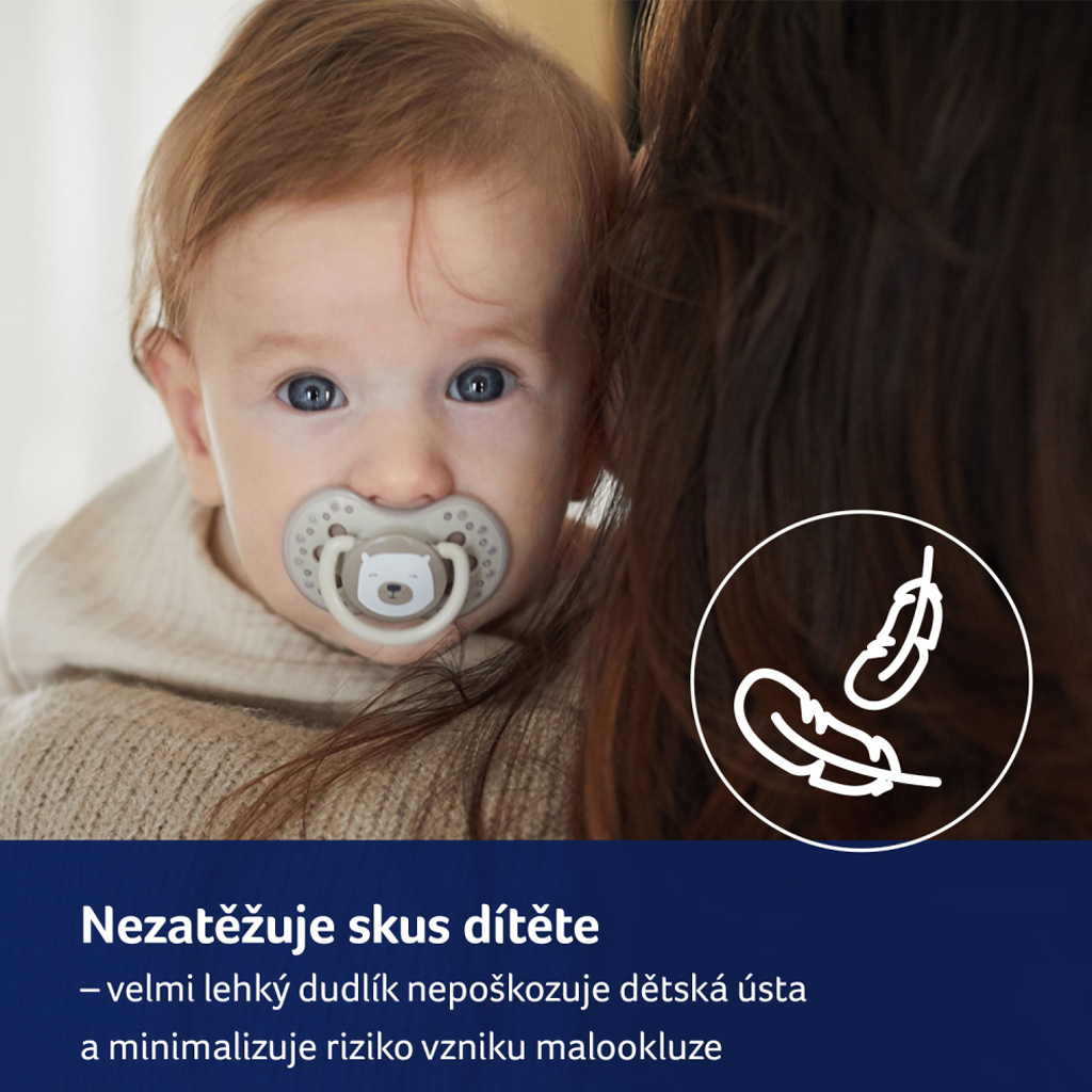 LOVI Cumlík silikónový dynamický 0-6m 2ks Buddy Bear