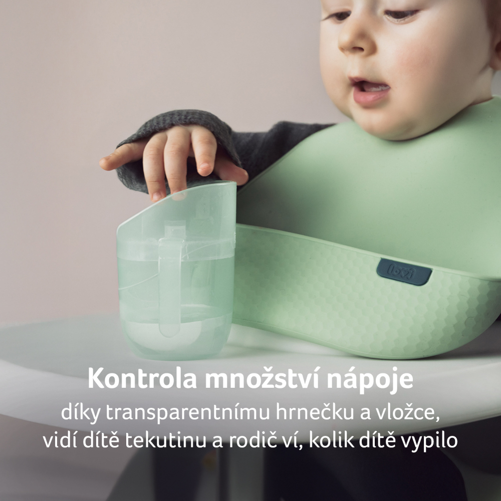 LOVI Hrnček tréningový Genius 150ml Nude, 6m+