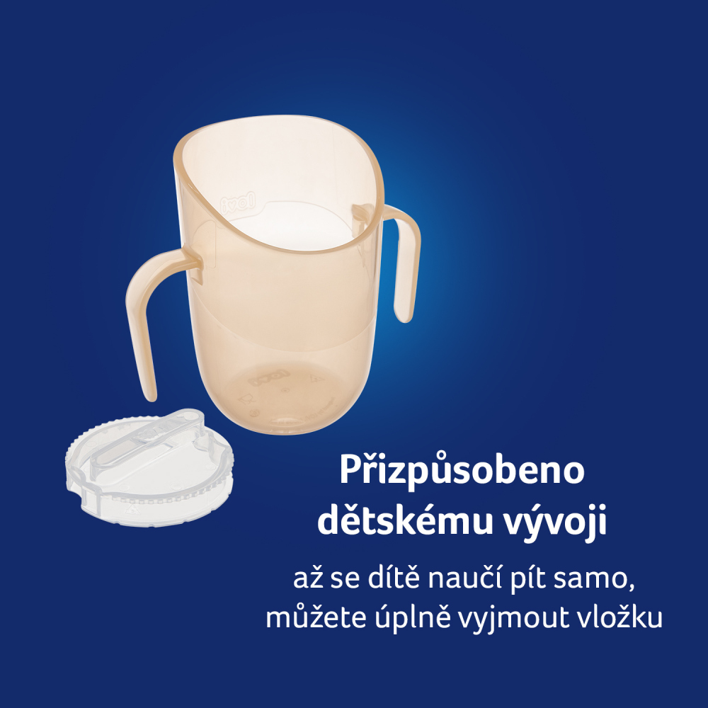 LOVI Hrnček tréningový Genius 150ml Nude, 6m+