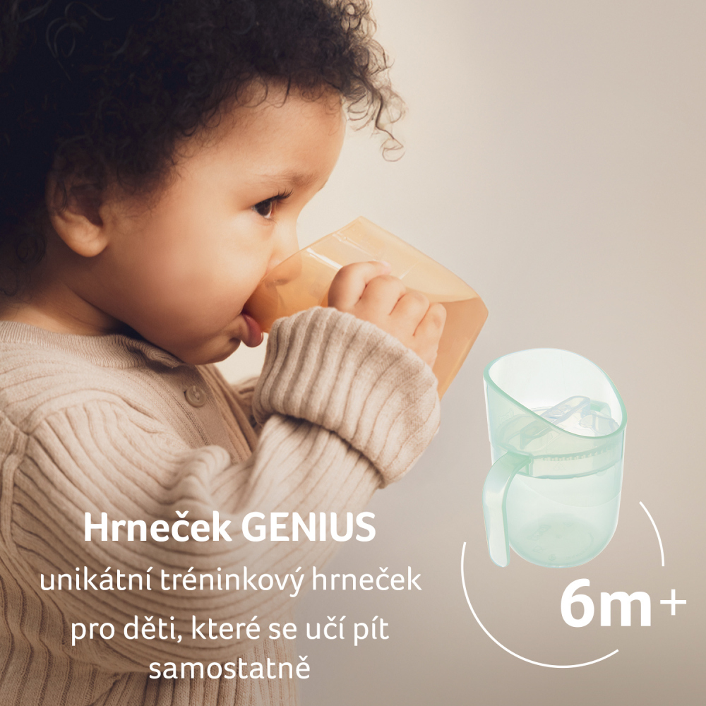 LOVI Hrnček tréningový Genius 150ml Pistachio, 6m+