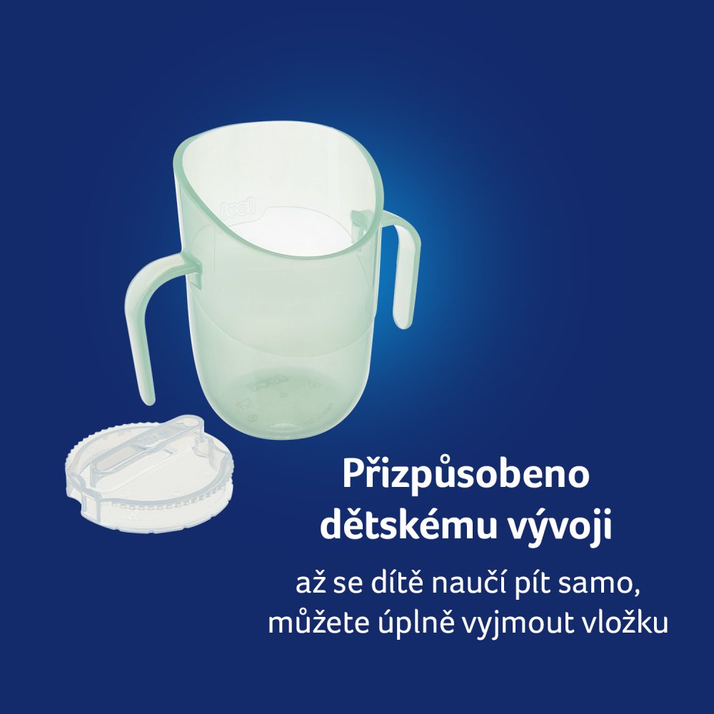 LOVI Hrnček tréningový Genius 150ml Pistachio, 6m+