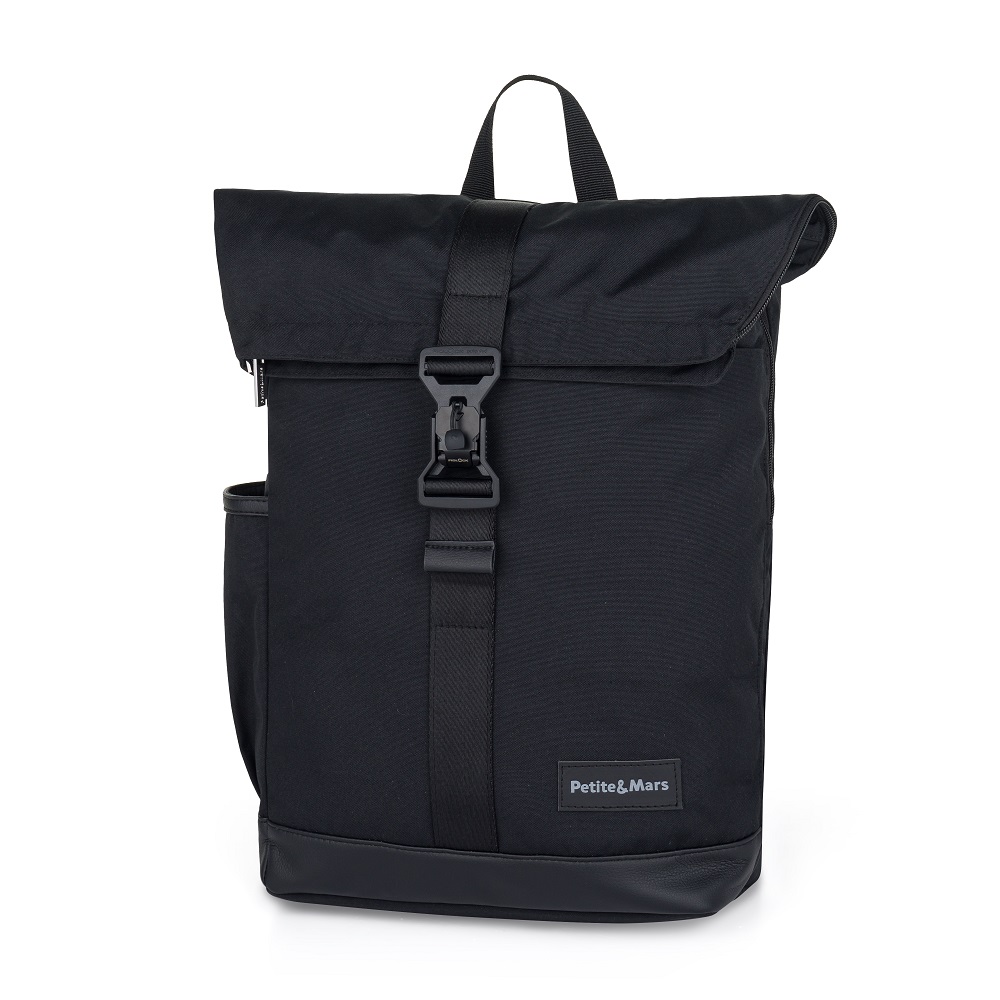 PETITE&amp;MARS Taška/Batoh prebaľovací na kočík Jackob Absolute Black