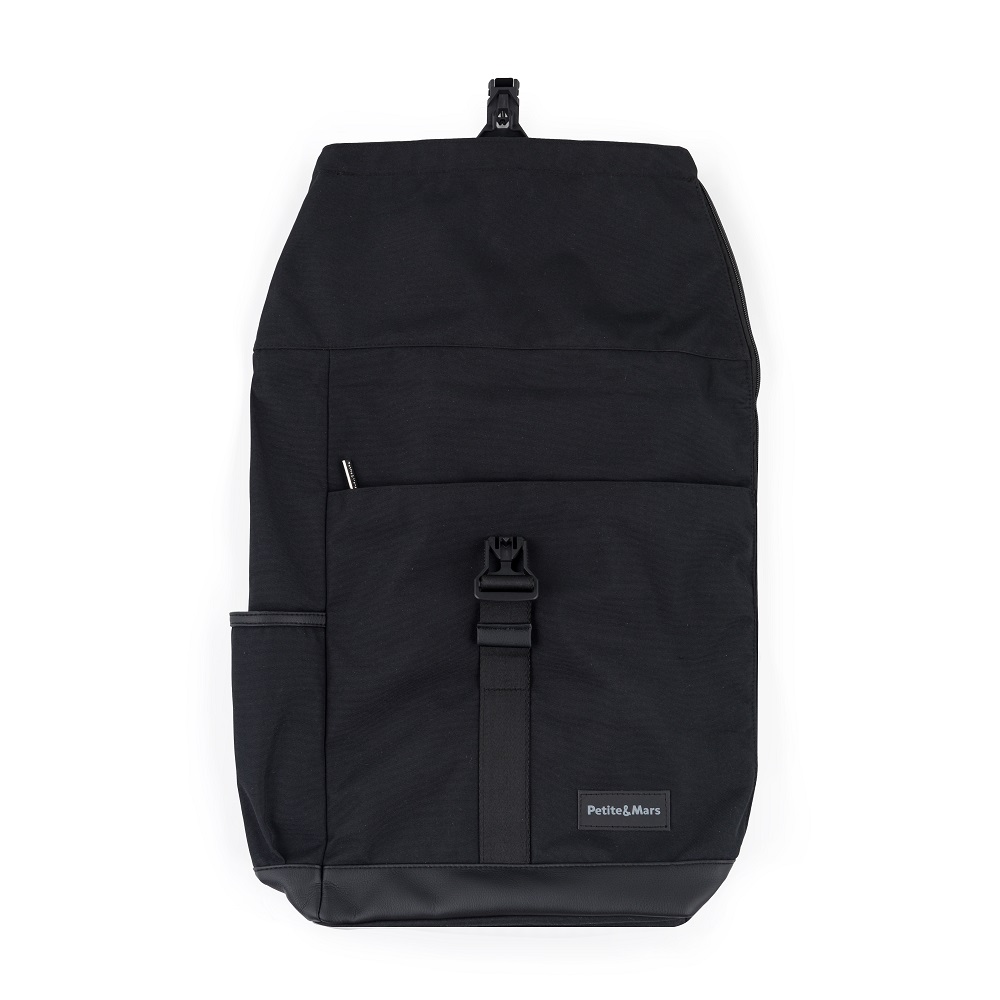 PETITE&amp;MARS Taška/Batoh prebaľovací na kočík Jackob Absolute Black