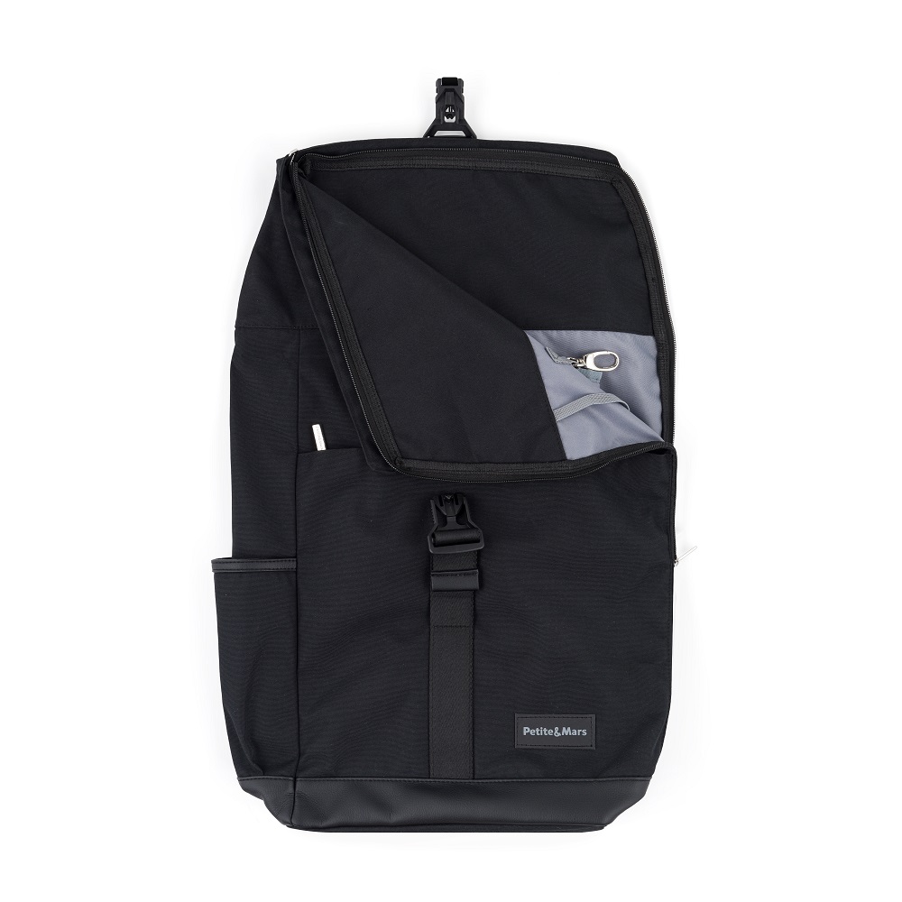 PETITE&amp;MARS Taška/Batoh prebaľovací na kočík Jackob Absolute Black