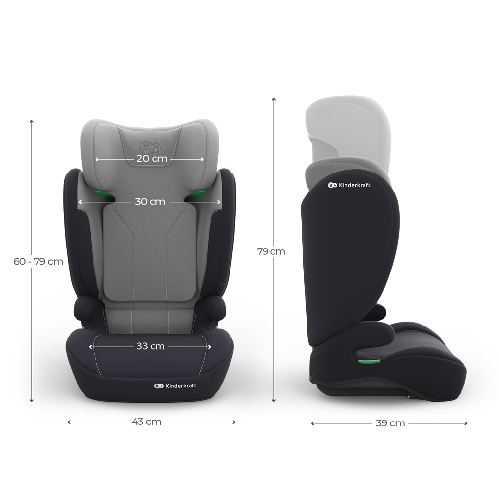 KINDERKRAFT Autosedačka i-Spark 2 Plus i-Size (100-150 cm) Grey