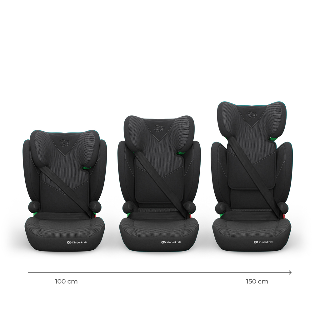 KINDERKRAFT Autosedačka Junior Fix 2 Plus (100-150 cm) Black