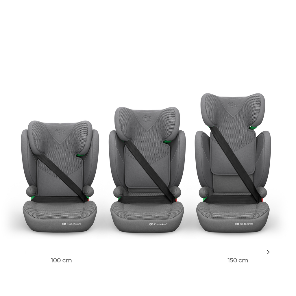 KINDERKRAFT Autosedačka Junior Fix 2 Plus (100-150 cm) Grey