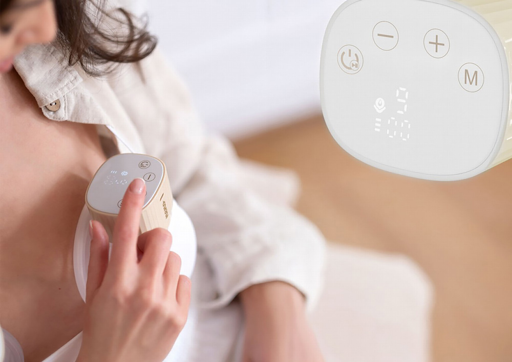 NENO Odsávačka mlieka Vento Duo bezdrôtová hands-free mušľová 3-fázová, USB-C