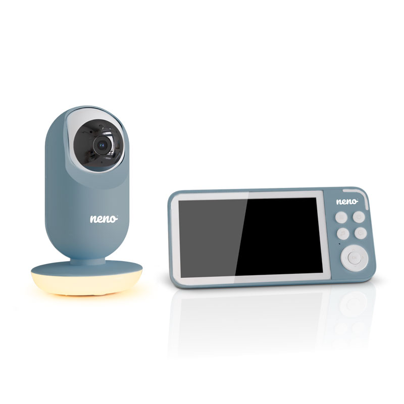 NENO Video pestúnka Vedo, bezdrôtový 5" monitor, otočná kamera 355°, nočné svetlo, biely šum Blue