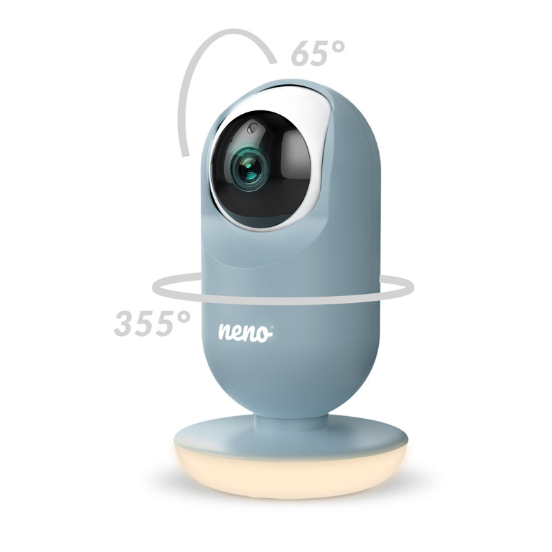 NENO Video pestúnka Vedo, bezdrôtový 5" monitor, otočná kamera 355°, nočné svetlo, biely šum Blue