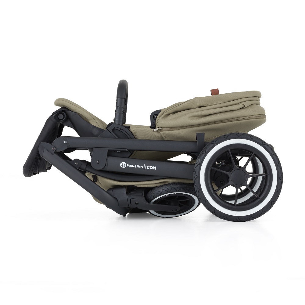 PETITE&amp;MARS Kočík kombinovaný ICON 2v1 Mossy Green XXL AIR