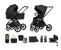 Venicci Upline 3 + Venicci Tiago 360 + Venicci Tiago Isofix Travel Set Onyx