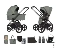 Venicci Upline 3 + Cybex Cloud G3 Plus + Cybex Base G Travel Set Aloe