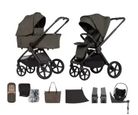 Venicci Upline 3 + Cybex Cloud G3 Plus + Cybex Base G Travel Set Truffle