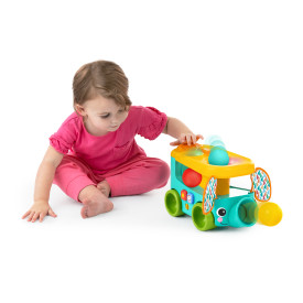 BRIGHT STARTS Autíčko vkladacie s loptičkami Pop &amp; Roll Safari Bus™ 6m+