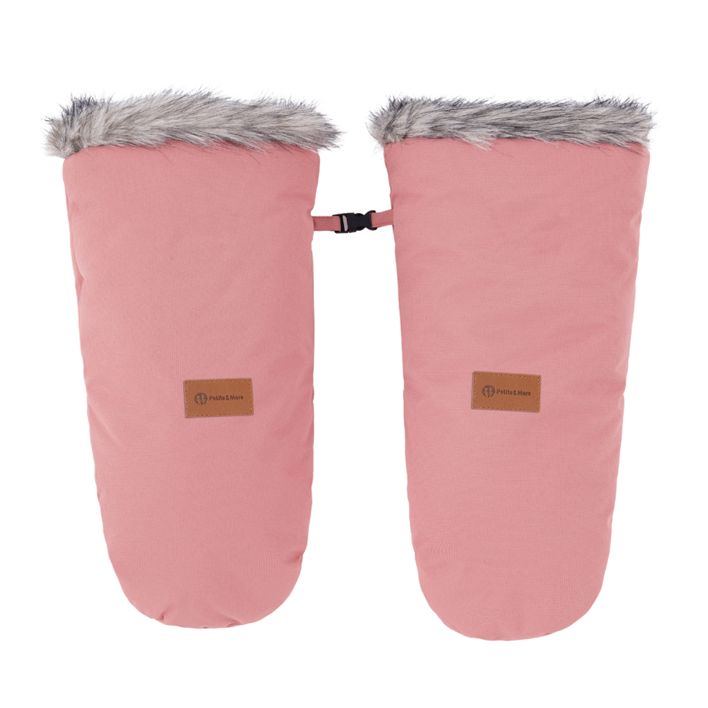 PETITE&amp;MARS Set zimný fusak Arctic 4v1 + rukavice na kočík Fjora Old Rose