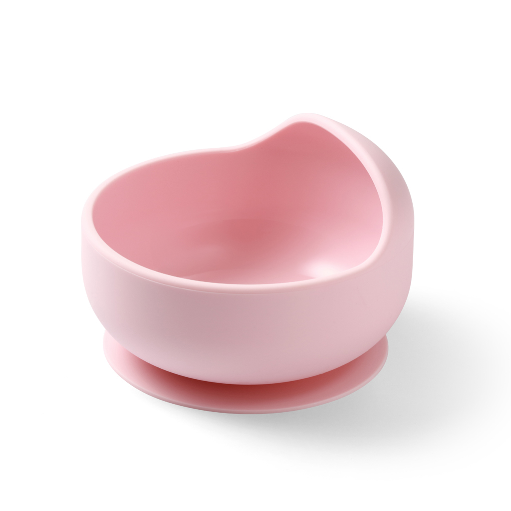 BABYONO Miska silikónová s prísavkou - pink 6m+